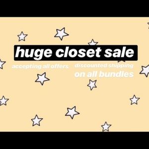Huge bundle sale-all items in closet. Fill a box💙